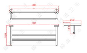 桓迪304不锈钢毛巾架 HD-6300