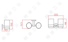 桓迪304不锈钢双杯 HD-8200