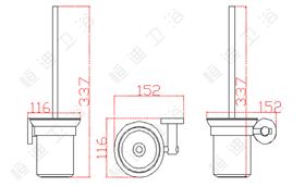 桓迪304不锈钢马桶刷 HD-8500